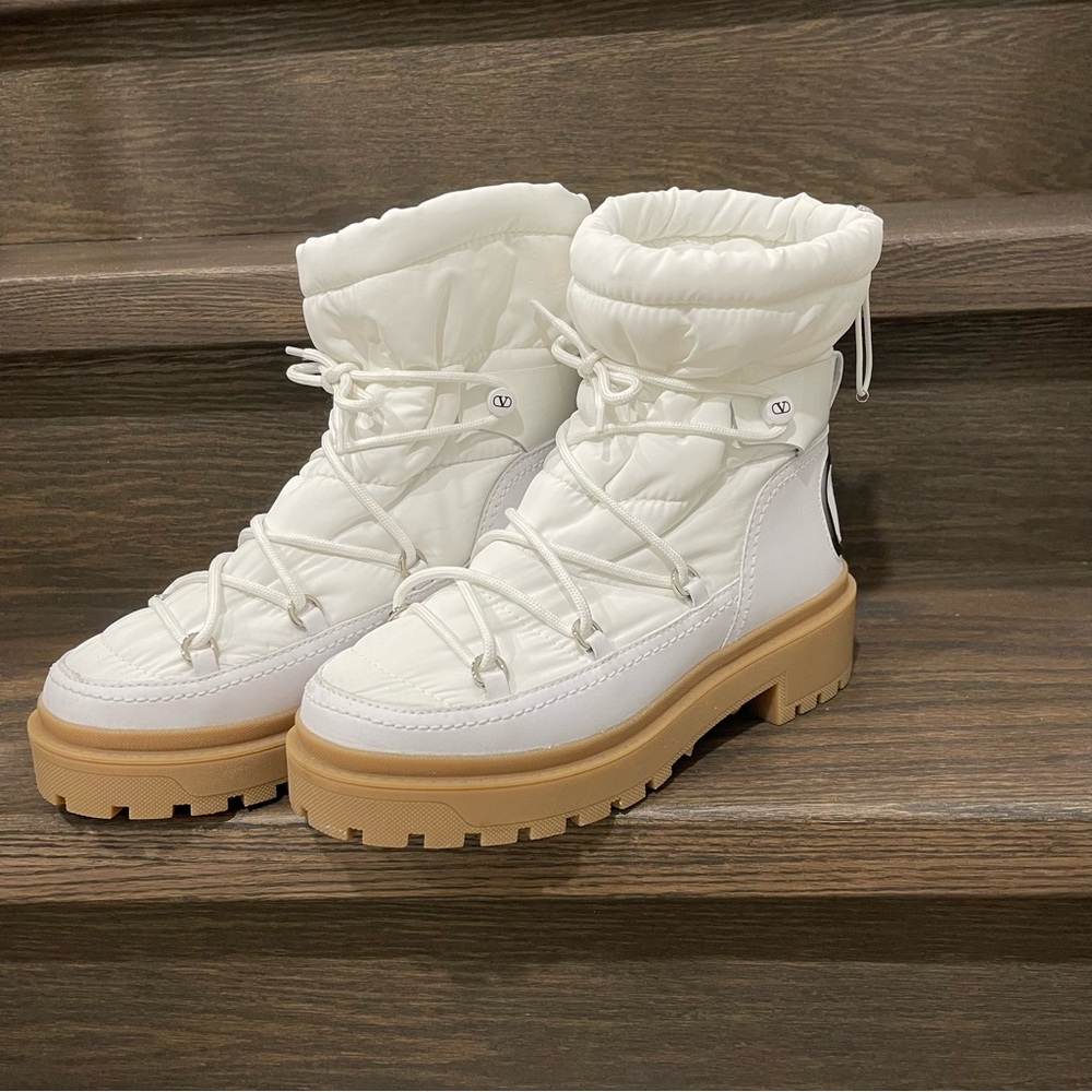 Valentino Trekkgirl Puffer Lace Up Ankle Boots